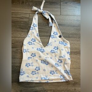 Hollister Hibiscus Flower halter top